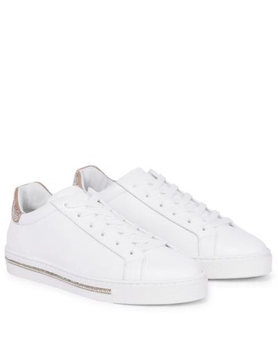 Rene Caovilla Xtra Embellished Sneakers - White