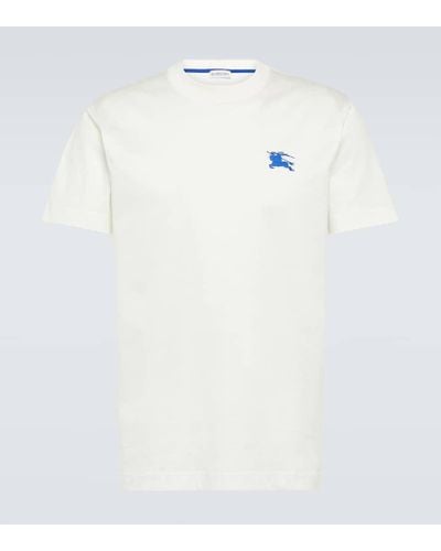 Burberry T-Shirt EKD aus Baumwoll-Jersey - Weiß