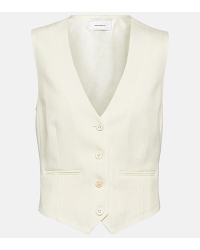 Wardrobe NYC Gilet in lana cropped - Bianco