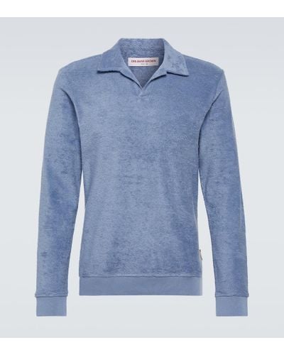 Orlebar Brown Camisa Santino de algodon - Azul