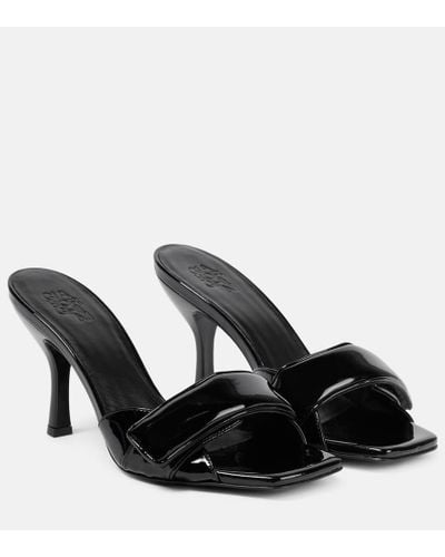 Gia Borghini Alodie Faux Leather Mules - Black