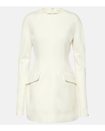 Sportmax Ketch Long-sleeve Cotton Minidress - Natural