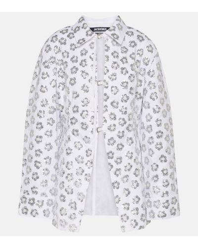 Jacquemus Verziertes Hemd Lavoir aus einem Baumwollgemisch - Weiß