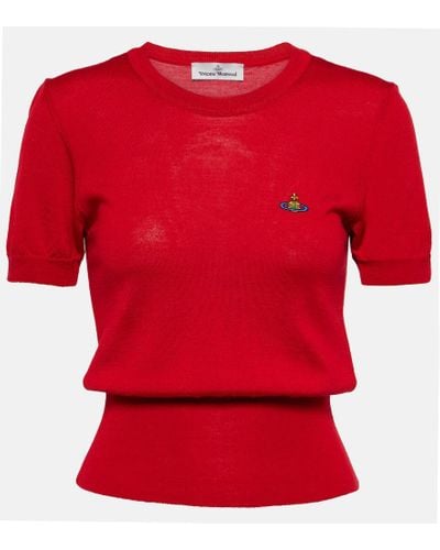 Vivienne Westwood Bea Wool Blend Top - Red