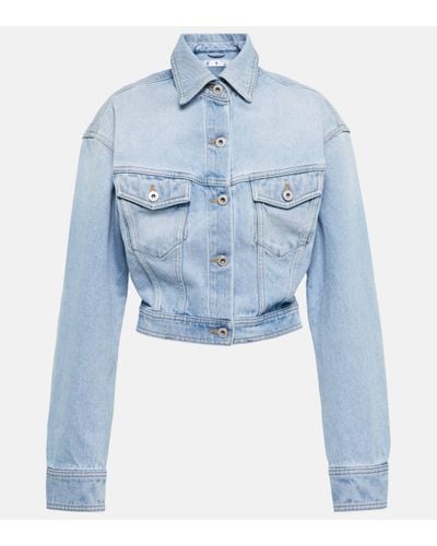 Off-White c/o Virgil Abloh Veste raccourcie Toybox en jean - Bleu