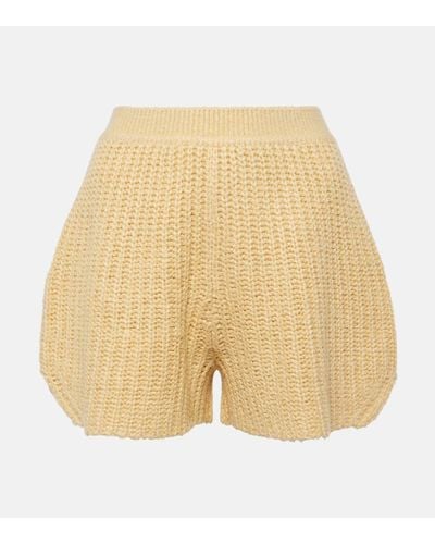 Loro Piana Silk-blend Shorts - Natural