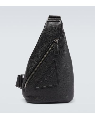 Prada Messenger Bag aus Leder - Schwarz