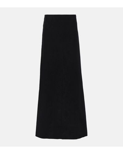 Ann Demeulemeester Virgin Wool Maxi Skirt - Black