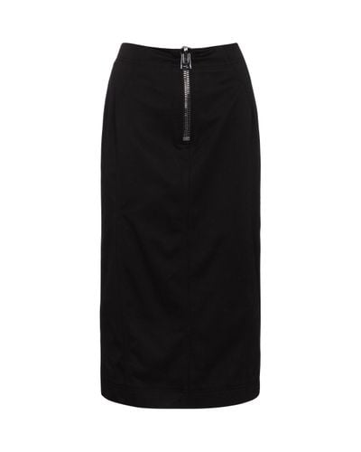 Tom Ford Mid-rise Cotton Pencil Skirt - Black