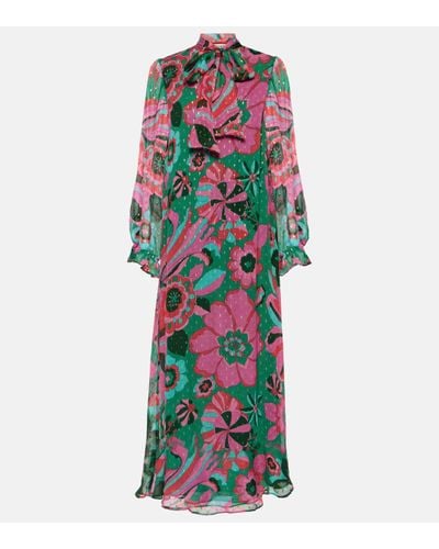 RIXO London Ferne Floral Georgette Maxi Dress - Multicolour