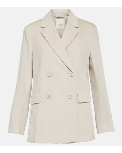 Max Mara Blazer Agente en velours cotele - Neutre