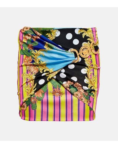 Versace Minifalda wrap Medusa Palm Springs - Multicolor