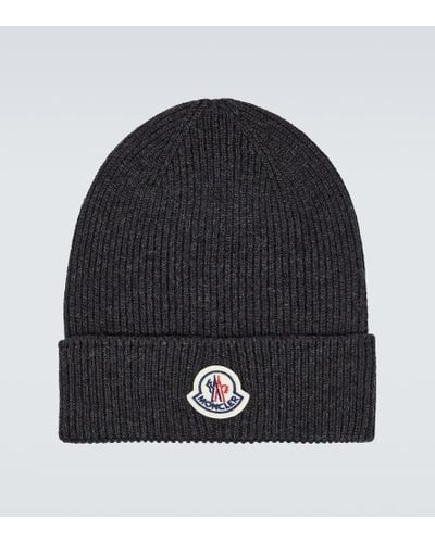 Moncler Beanie aus Schurwolle - Schwarz