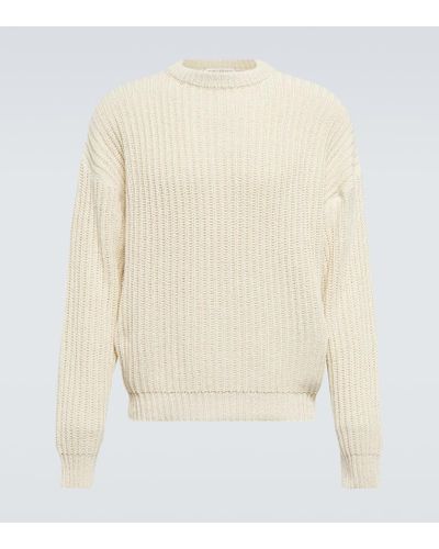 Our Legacy Pullover Sonar in seta a coste - Bianco