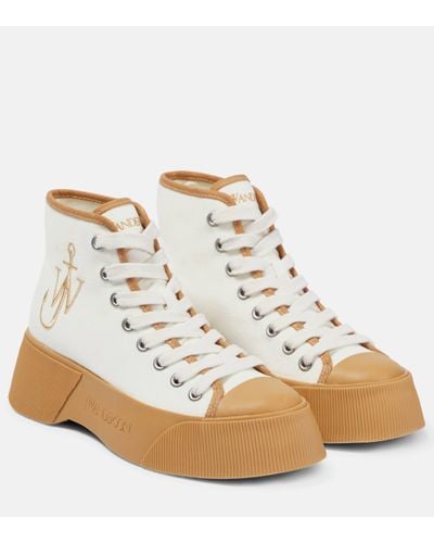 JW Anderson Canvas High-top Trainers - White