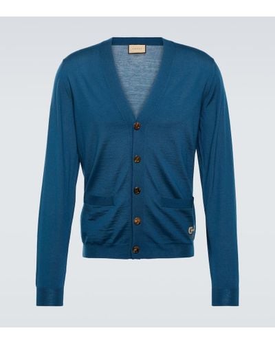 Gucci Cardigan in lana - Blu