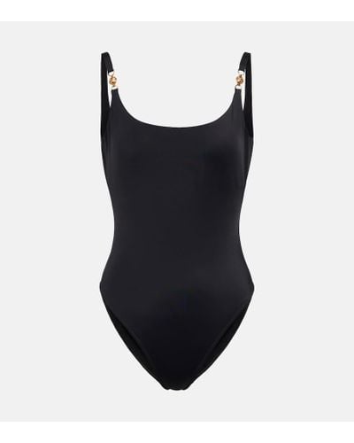 Versace Medusa Biggie High-leg Swimsuit - Black