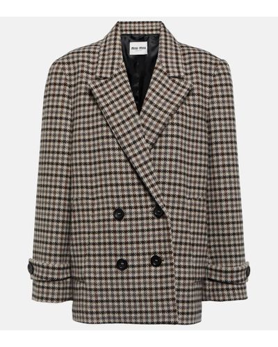 Miu Miu Blazer aus Schurwolle - Schwarz