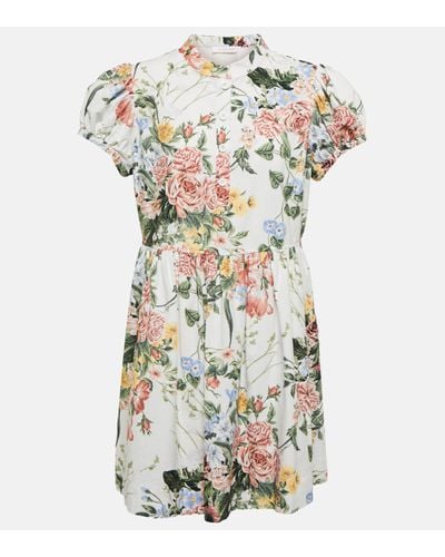 See By Chloé See By Chloe Floral Cotton Minidress - White