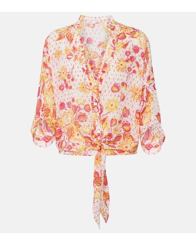 Poupette Camicia Azia con stampa floreale - Rosa