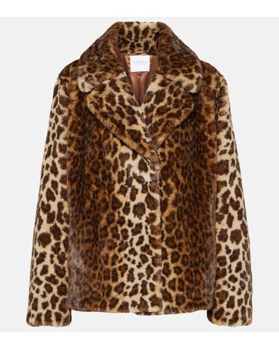 Velvet Amani Leopard-print Faux Fur Jacket - Brown