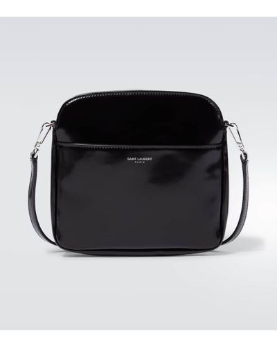 Saint Laurent Paris Mini Leather Camera Bag - Black