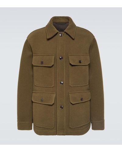 Lemaire Hunting Wool Jacket - Green