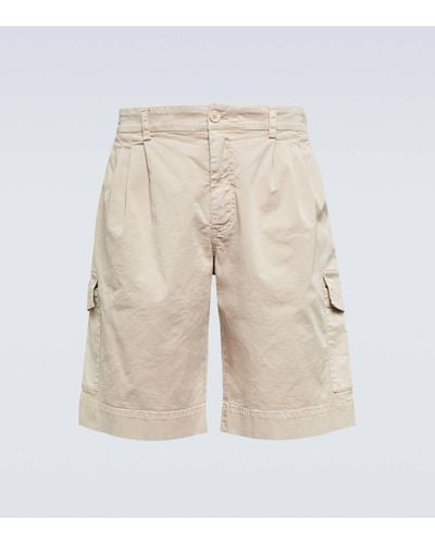 Dolce & Gabbana Cotton Canvas Cargo Shorts - Natural