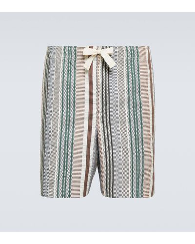 Orlebar Brown Alex Striped Cotton Shorts - White
