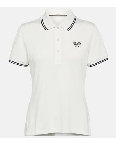 Tory Sport Polohemd aus Pique - Weiß