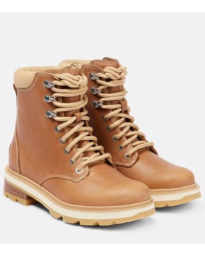 Sorel Torino Park Leather Ankle Boots - Natural