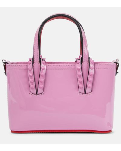 Christian Louboutin Tote Cabata Nano de charol - Rosa