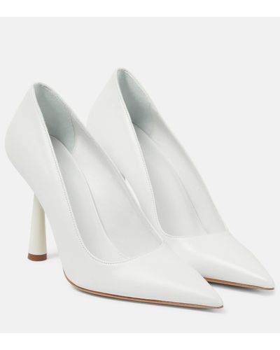 Gia Borghini Balantine Leather Court Shoes - White