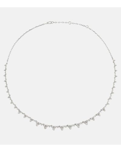 Ileana Makri Rivulet Tear 18kt White Gold Necklace With Diamonds - Metallic