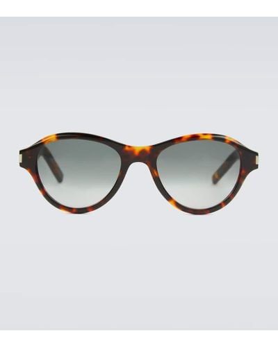 Saint Laurent Oval Sunglasses - Brown