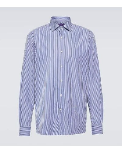 Ralph Lauren Purple Label Camisa Aston de algodon a rayas - Azul