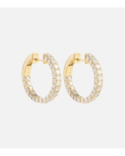 SHAY 18kt Gold Hoop Earrings With Diamonds - White