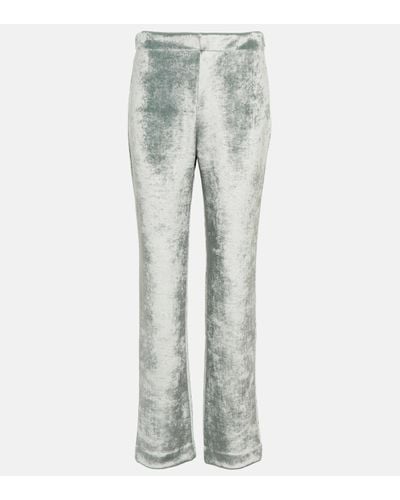 Jil Sander Straight-leg Wool-blend Trousers - Grey