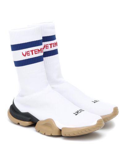 Vetements X Reebook - Sneakers Classic Sock Runner - Bianco