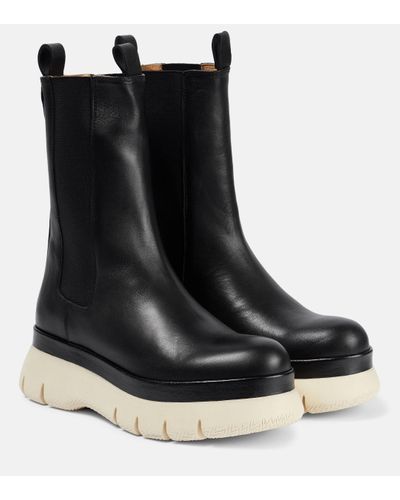 Isabel Marant Mecile Leather Chelsea Boots - Black