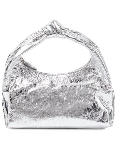 Khaite Beatrice Small Leather Shoulder Bag - Metallic