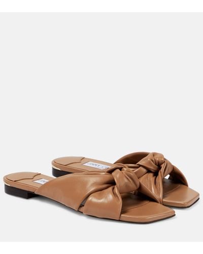 Jimmy Choo Avenue Leather Sandals - Brown