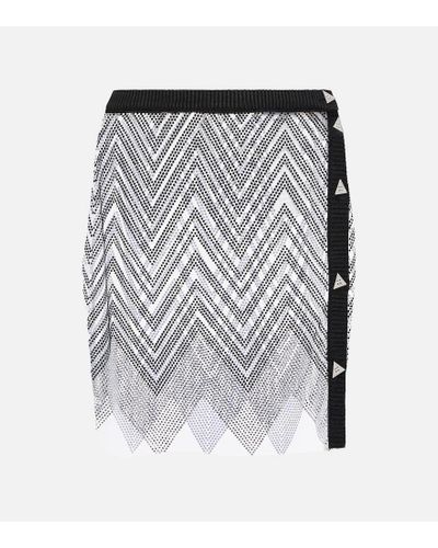 Missoni Minifalda con cristales en zigzag - Gris