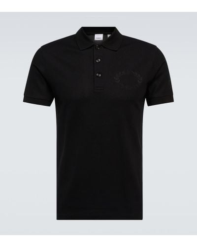 Burberry Cotton Polo Shirt - Black