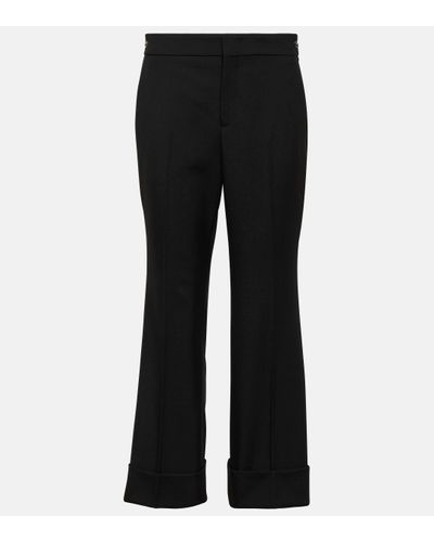 Gucci High-rise Wool Trousers - Black