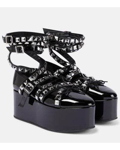 Noir Kei Ninomiya X Repetto zapatos planos con plataforma - Negro