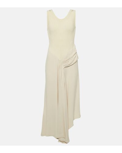Victoria Beckham Tie-detail Midi Dress - Natural
