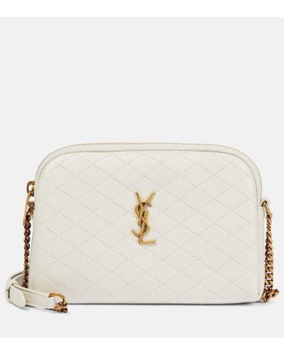 Saint Laurent Gaby Small Quilted Leather Shoulder Bag - Natural