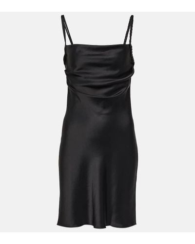 Nanushka Merva Satin Minidress - Black