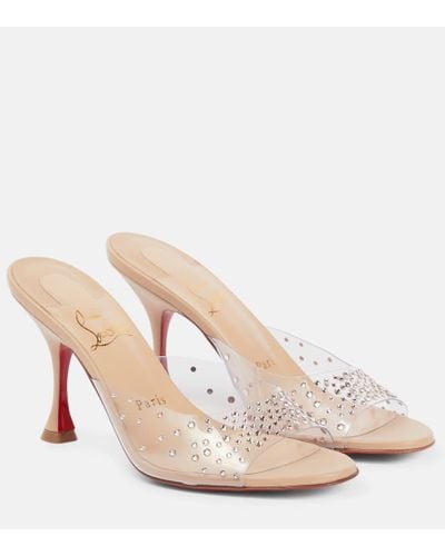 Christian Louboutin Nudes Degramule Embellished Mules - Multicolor